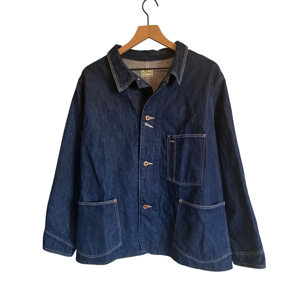 Hey Gang The Barn Coat Chore Coat Denim Jean Jacket, Unisex Size 2 (Adult M) - Picture 2 of 9